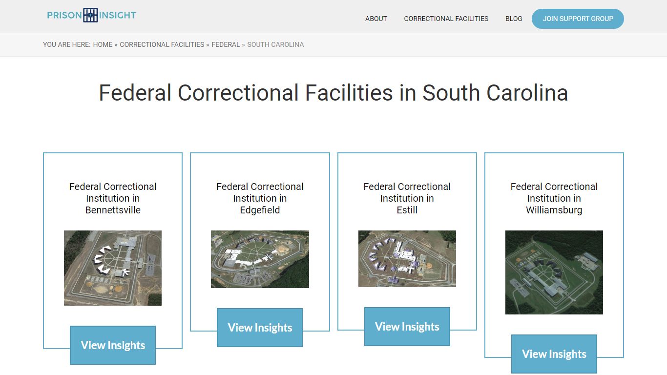 Federal Correctional Facilities in South Carolina - Prison Insight