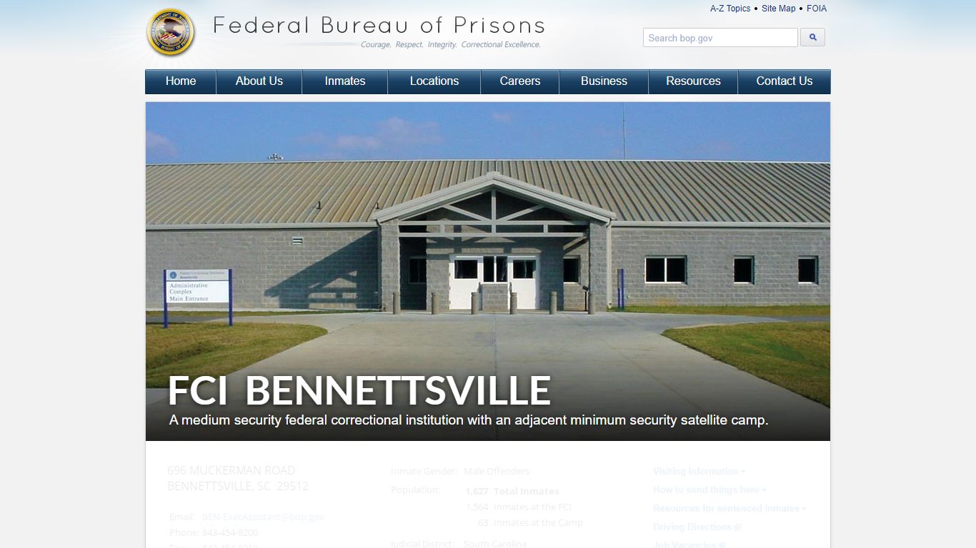 FCI Bennettsville - Federal Bureau of Prisons